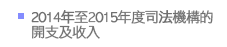 2014年至2015年度司法機構的開支及收入