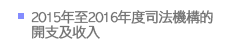 2015年至2016年度司法機構的開支及收入