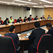 The Hon Madam Justice CHU, Justice of Appeal of the Court of Appeal of the High Court, meets with a group of 31 Mainland judges attending the 11th Advanced Programme for Chinese Senior Judges of the City University of Hong Kong (17 October)