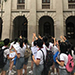 Students joining the school guided visit to the Court of Final Appeal learn the architectural features of the Court of Final Appeal Building