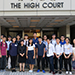 高等法院上訴法庭法官朱芬齡與參加由香港中文大學與明愛賽馬會石塘咀青少年綜合服務中心合辦的「資優計劃」的本地學生會面
