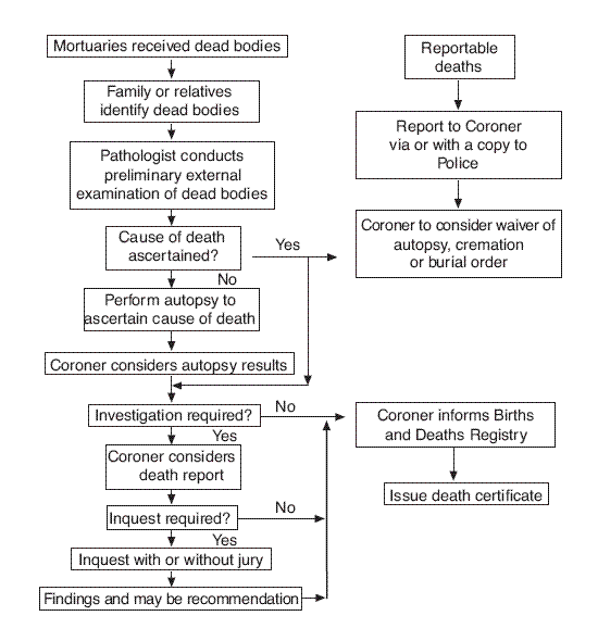 Coroner's Court Workflow Chart