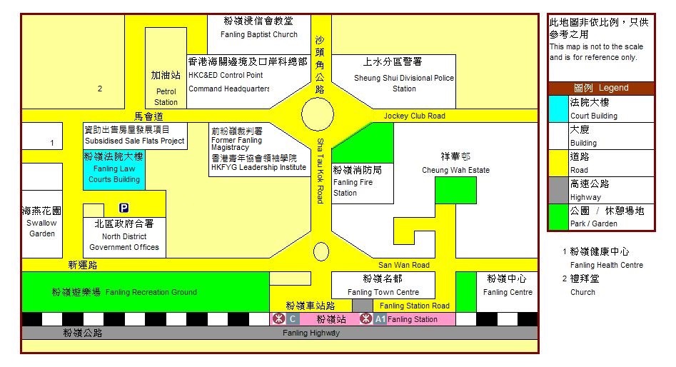 粉岭法院大楼位置图